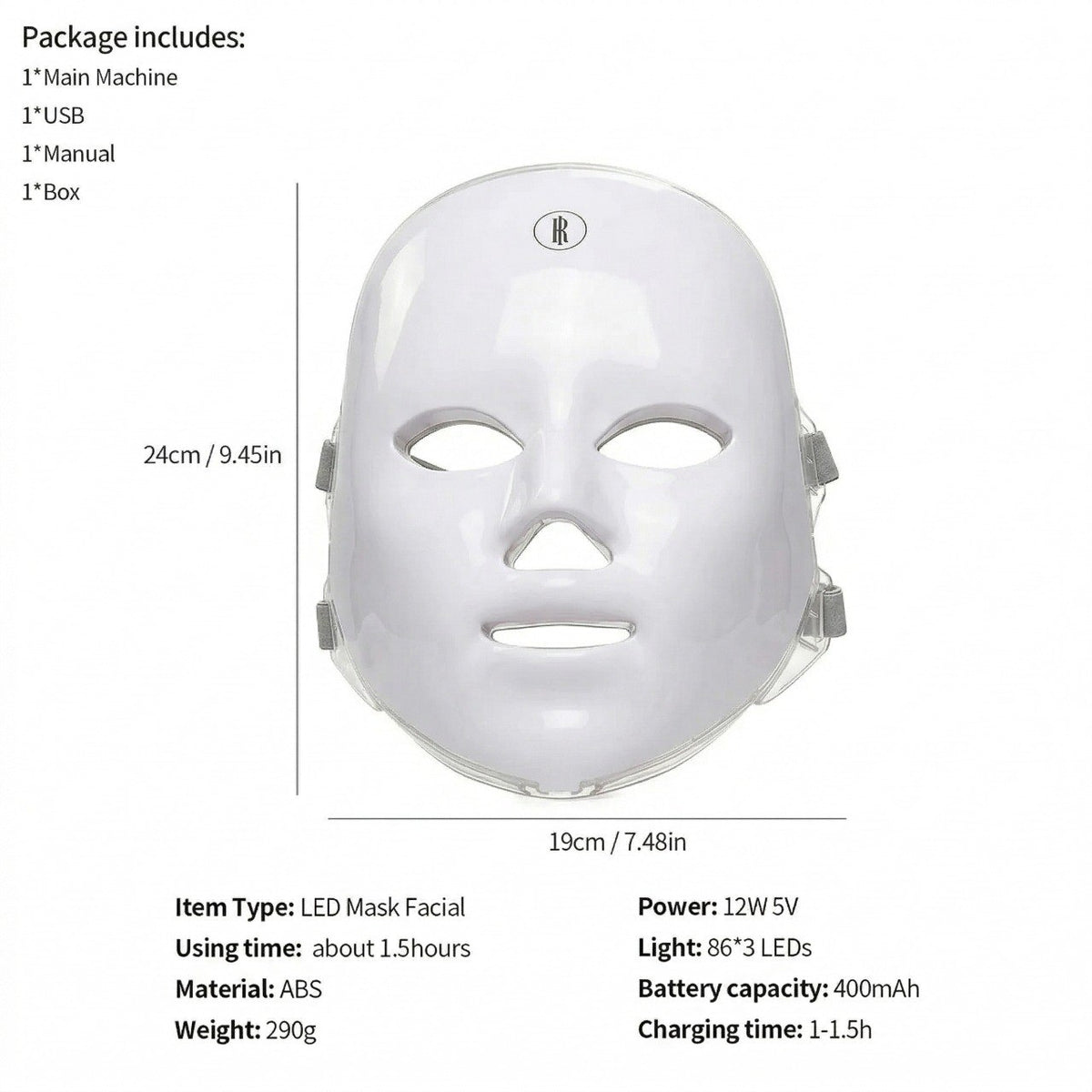 Professional 7-Color LED Face Mask - Clear Skin in 7 Days