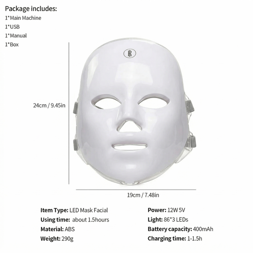 Professional 7-Color LED Face Mask - Clear Skin in 7 Days