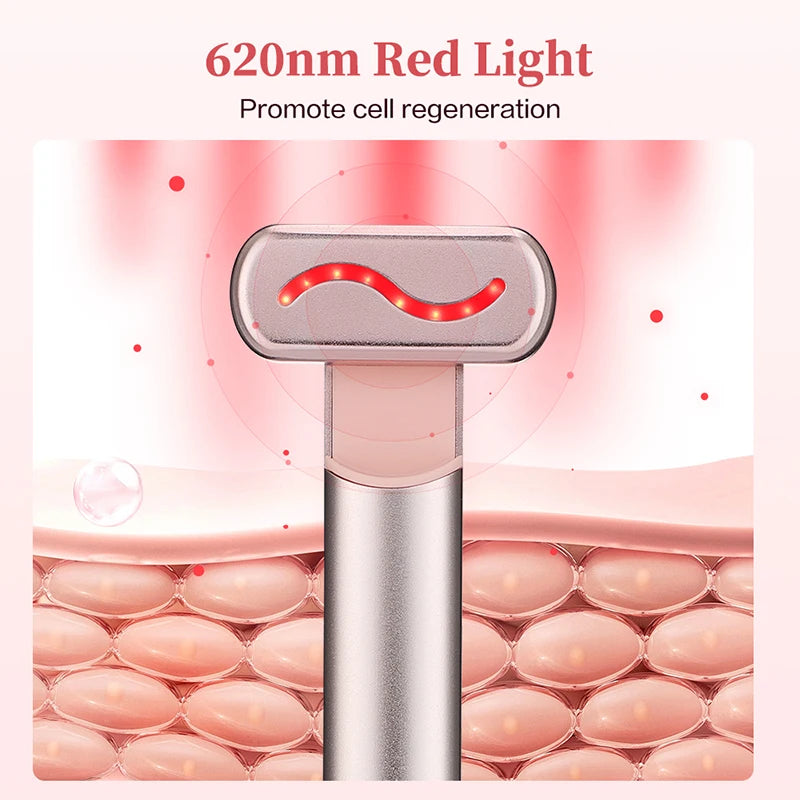 EMS Microcurrent Face Lifting Device – Red Light Facial Wand