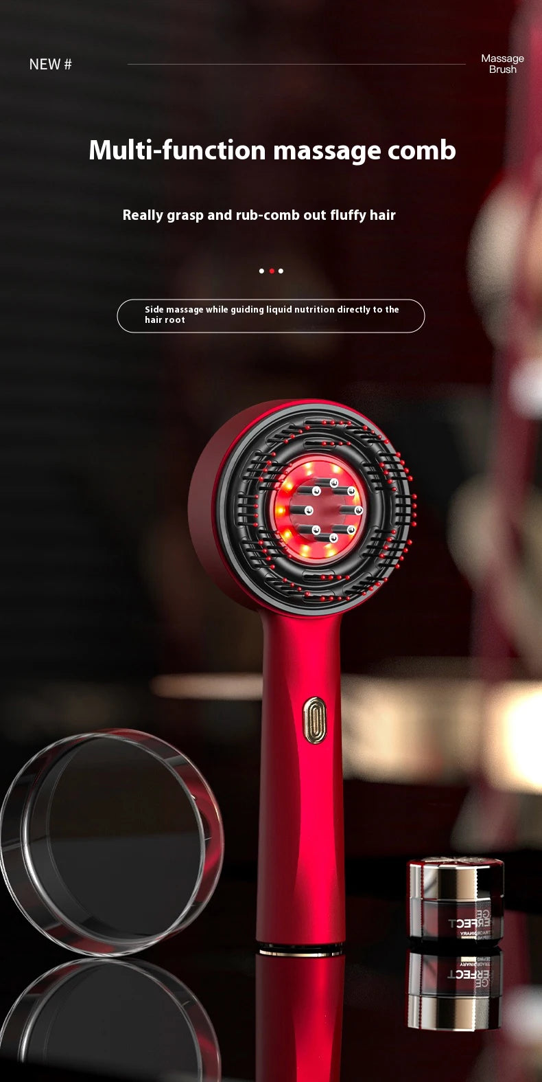 Red Light Scalp Massage Comb – Hair Growth & Oil Applicator